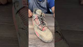 How to clean Nubuck shoedoc shoelada chulada shoecleaner 150bucks suede nubuck jordan4 [upl. by Yneffit]