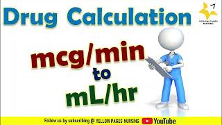 Drug calculation for Nurses  Converting mcgmin to mLhour  Using infusion pump  PART2 [upl. by Niltag]