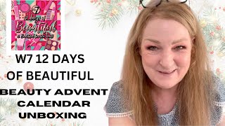 W7 Beauty Advent Calendar Unboxing 12 Days of Beautiful [upl. by Yot]