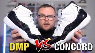 JORDAN 11 DMP GRATITUDE VS JORDAN 11 CONCORD COMPARISON [upl. by Akzseinga]