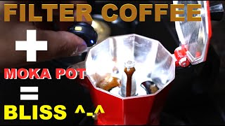 Brewing Filter Coffee in a Moka Pot  Brew with me [upl. by Andrus]