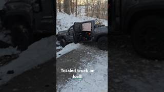 Be careful for ice this winter survival iceroad wreck crash toyota hunting 4x4 ice [upl. by Nuhsed709]