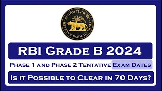 RBI Grade B Phase 1 and Phase 2 Tentative Exam Dates 2024 [upl. by Geralda681]