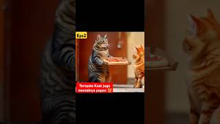 Popon si kucing mandiri eps2 shortvideo cat drama [upl. by Reichel]