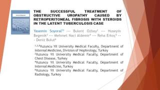 The Successful Treatment of Obstructive Uropathy Caused By Retroperitoneal Fibrosis with Steroids in [upl. by Esirehs659]