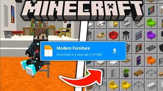 Best Furniture mod for Minecraft Pe 120 🔴Mediafire Link [upl. by Ahsiek]