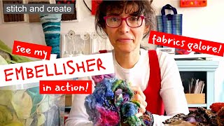 Creative textile fun with an embellisher [upl. by Naoj]