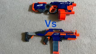 Nerf Elite Rapidstrike VS Nerf Elite HyperFire which one is better [upl. by Gayleen589]