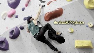 breaking my V5 plateau bouldering [upl. by Anev]