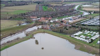 Torksey Lock River Trent Lincolnshire Flooding Update 12th January 2024 By Drone [upl. by Aivatnuahs]