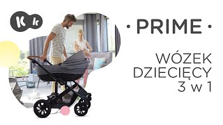 Wózek dziecięcy 3 w 1 PRIME Kinderkraft do 22 kg  z fotelikiem samochodowym [upl. by Tnek456]