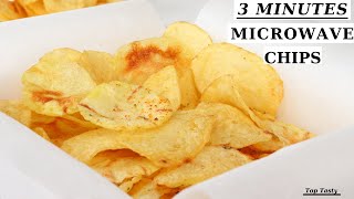 Crispy MICROWAVE Potato Chips  Just in 3 Minutes  Top Tasty Recipes [upl. by Vallonia]