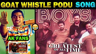 Whistle Podu  GOAT  The Greatest Of All Time  Goat First Song  Whistle Podu Song  Thalapathy [upl. by Rosio]