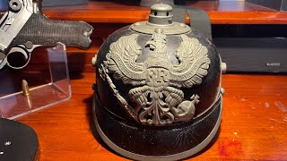 Video on my 1916 dated pickelhaube Very nice piece of ww1 german history [upl. by Legir]