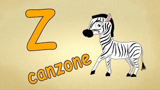 alfabeto italiano pronuncia  Z canzone  alfabeto canzone per bambini [upl. by Ahtaela286]