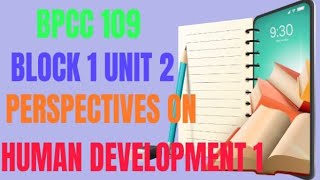 BAPCH 109 BLOCK1 UNIT2 Lifespan DevelopmentPsychology [upl. by Ano]