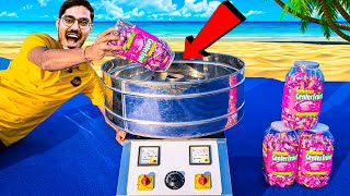 Making Cotton Candy Using Center Fruit क्या सेंटर फ्रूट च्युइंग गम के बाल बनेंगे [upl. by Enoid752]