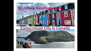 St Johns Newfoundland Canada Princess Cruise sail away and short downtown walking tour vlog [upl. by Lucila]