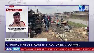 Ravaging fire destroys 15 structure at Odawna [upl. by Alodee]