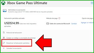 COMO CANCELAR LA SUSCRIPCION DE XBOX GAME PASS [upl. by Rawdin]