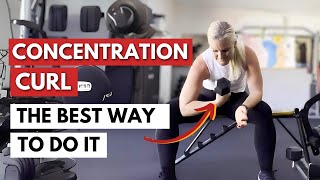 The BEST WAY to do Concentration Curl  Arm Workout [upl. by Alletsirhc961]