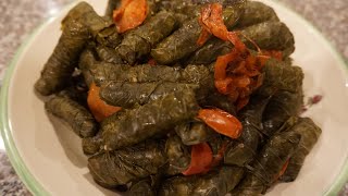 HOW TO MAKE THE BEST STUFFED GRAPE LEAVES  WARAK DAWALI  MEAT AND RICE [upl. by Nylrac356]