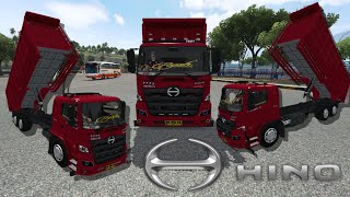 Bussid‼️Dump Truck Hino 500 merah Bus Simulator Indonesia [upl. by Notyalk]