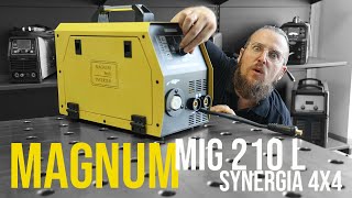 Spawarka Magnum MIG 210 L Synergia 4x4  TEST SPAWANIA funkcje unboxing [upl. by Ilyk]