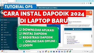 CARA INSTAL DAPODIK DI LAPTOP BARU [upl. by Kosey]