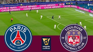 PSG 2 vs 0 Toulouse Final 2024 Match highlights  Simulation de Jeu Vidéo Pes 2021 [upl. by Barsky625]