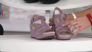 Vionic Leather Platform Wedges  Tawny on QVC [upl. by Eltsyrhc]