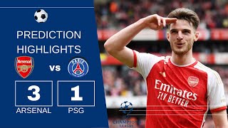 🔴ARSENAL vs PSG  Prediction UEFA Champions League 2425  Match Highlights  FC Game Simulation [upl. by Adiehsar655]