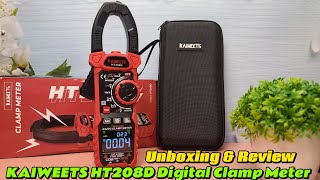 KAIWEETS HT208D Smart Digital Clamp Meter ACDC Current Unboxing and Review [upl. by Tabb]