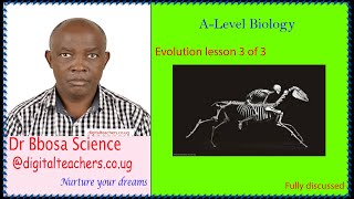 Alevel biology lesson 53 Evolution lesson 3 of 3 or evidences of evolution by Dr Bbosa Science [upl. by Ynohtnaed]