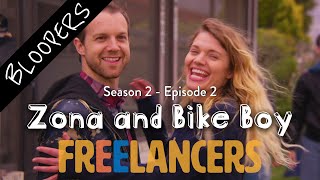 BLOOPERS Zona And Bike Boy  Episode 2 Season 2  Freelancers [upl. by Melamed652]