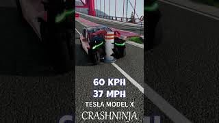 TESLA MODEL X BOLLARD CRASH TEST [upl. by Tellford214]