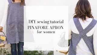 Cross Back Apron Tutorial [upl. by Gnaig]