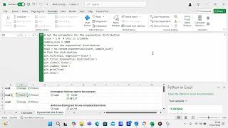 Create an exponential distribution and test it in Excel using Python [upl. by Andrew841]