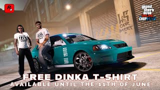 GTA Online • Free Dinka Tee • Unlocked by buying a Dinka Jester RR an RT3000 or a Sugoi • 🆓️👕 [upl. by Sitoiganap885]