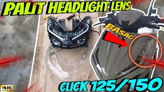 PAANO MAG PALIT NG HEADLIGHT LENS SA HONDA CLICK 125i150i  How to change headlight lens click125i [upl. by Eiramanig]