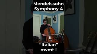 Mendelssohn Symphony No 4 quotItalianquot mvmt I  bass excerpt [upl. by Oflunra548]