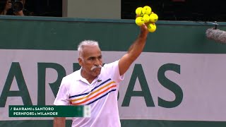 FUNNIEST Tennis Match EVER You Wont Stop Laughing Mansour Bahrami Trick Shots [upl. by Barcroft]