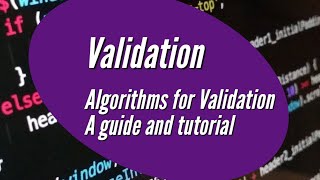 Validation in pseudocode [upl. by Htaek]