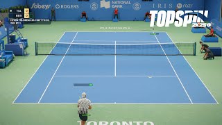 Top Spin 2K25  Matteo Berrettini Vs Francis Tiafoe  HYPER TIE BREAK Gameplay PS5 [upl. by Norford773]