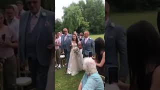 Dad invites stepdad to walk bride down the aisle  Humankind shorts [upl. by Letsirhc]