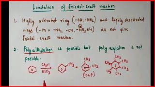 Limitations of FriedelCraft reactionorm2 [upl. by Mathi]