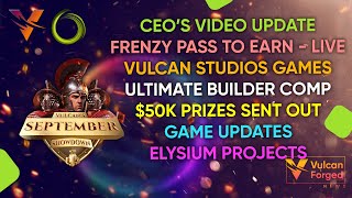 Vulcan and Elysium Blockchain Updates PRIZES GAMES FUN [upl. by Berkie88]