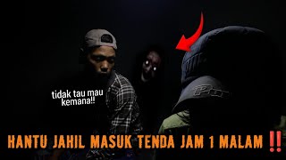 CAMPING HOROR PANIK HANTU JAHIL MASUK TENDA JAM 1MALAM INI SANGAT MENAKUTKAN DIA TERTAWA CEKIKIKAN [upl. by Enilhtak]