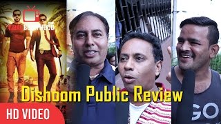 Dishoom Movie Public Review  Varun Dhawan John Abraham Jacqueline Fernandez [upl. by Nosirb]