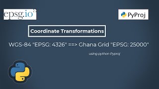 Transform Coordinates between Different Reference Systems using Python Pyproj Library EPSG WGS84 [upl. by Ashatan]